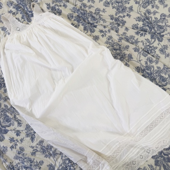 Doen Dress Womens XS Yselda Cotton Eyelet Maxi Salt White - Picture 3 of 11